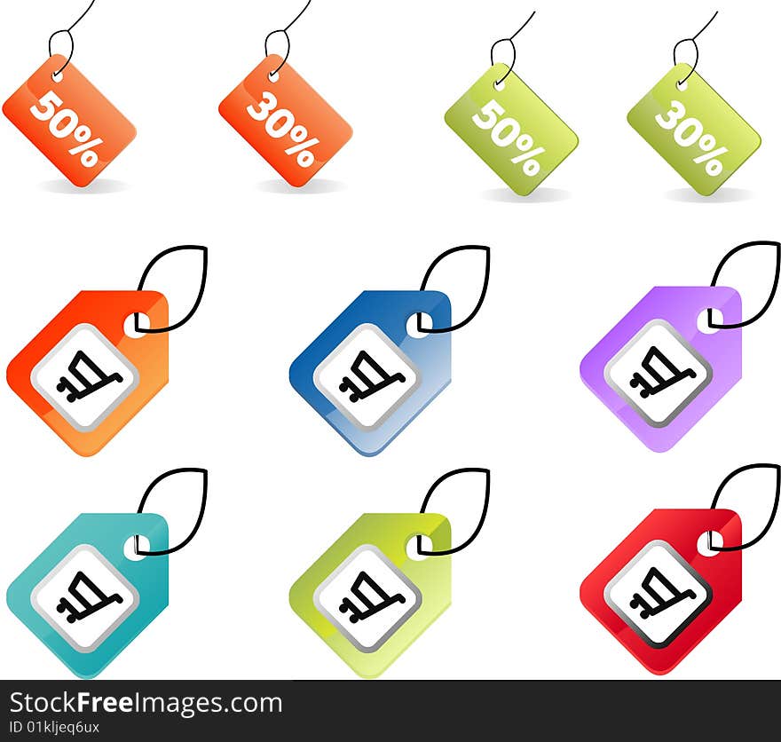 Sale tags set. vector only