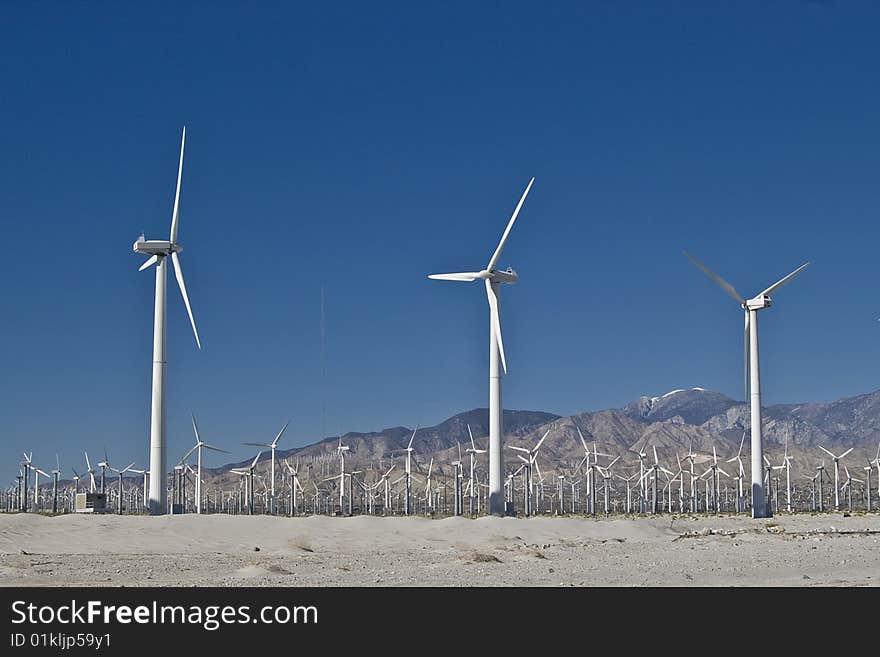 Wind generator field near Palm Springs California. Wind generator field near Palm Springs California