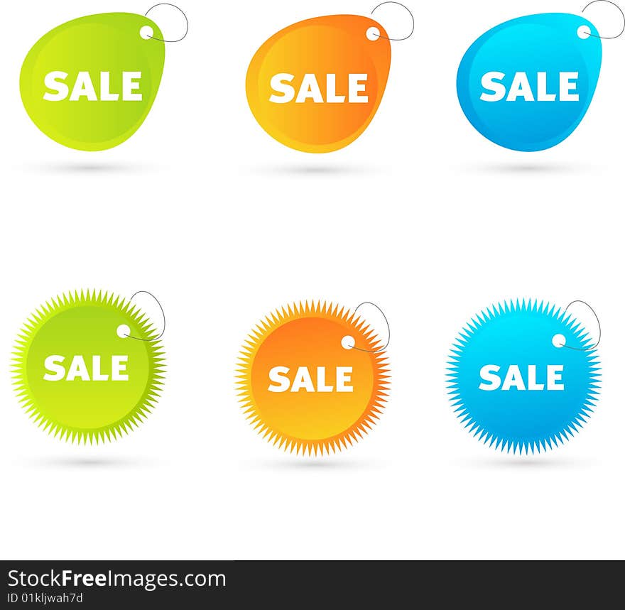 Sale tags set. vector only