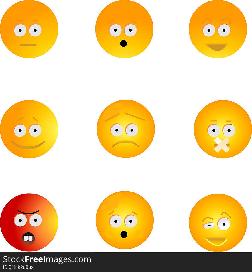 Smiley chat  set, vector only. Smiley chat  set, vector only