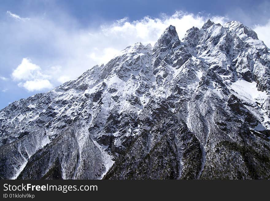 High Mountains. Caucasus. Gorge Tsey.