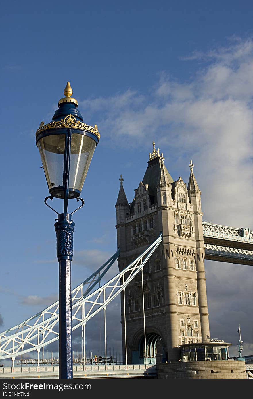 Lamppost with tower bridge