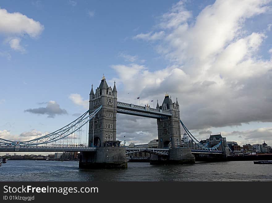 Tower Bridge located in london England