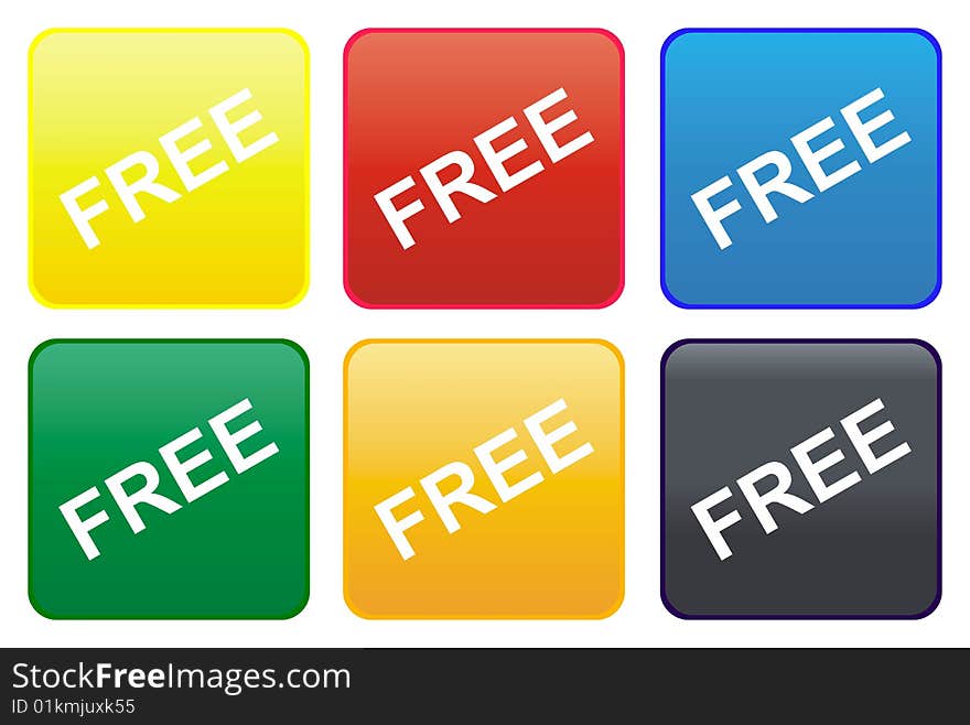 Free web button - computer generated image