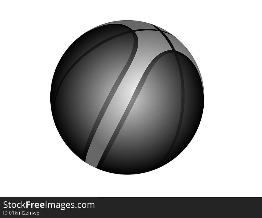 Basket ball against white background