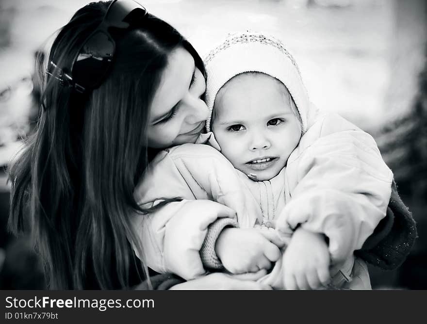 Portrait of mother and daughter