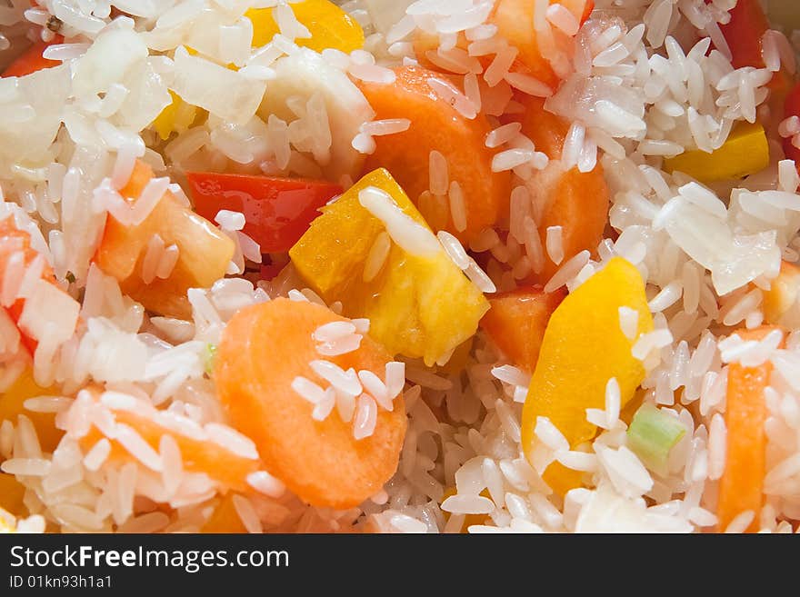 Vegetables and rice