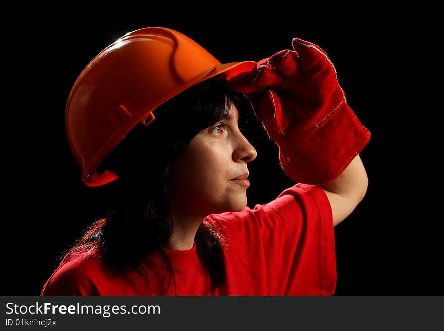 Young Woman With Helmet