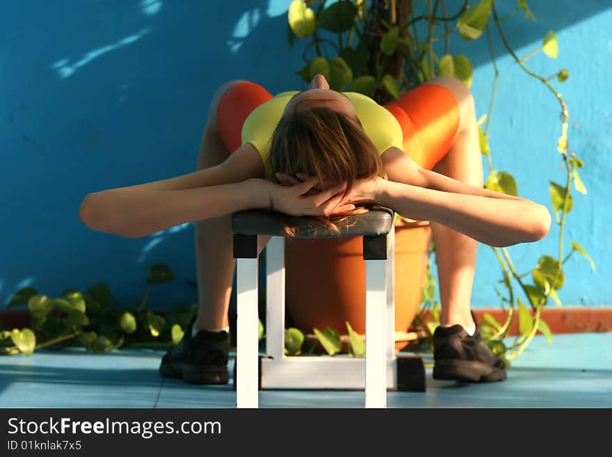 Stretching at the bench