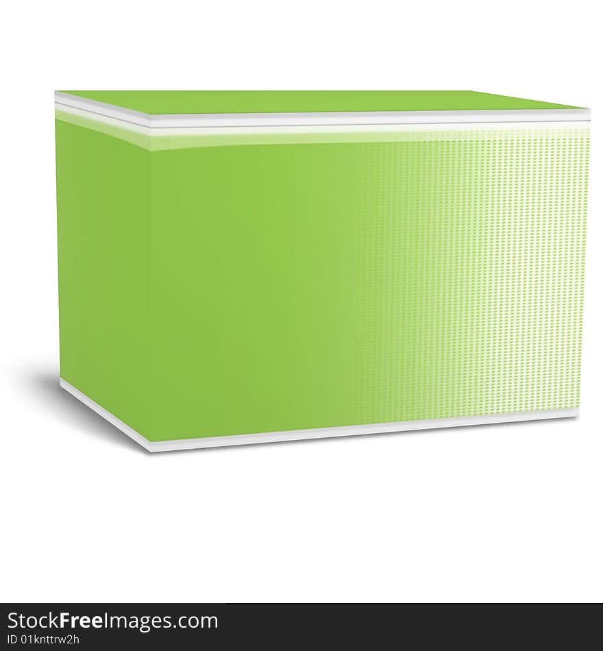 Box over white background