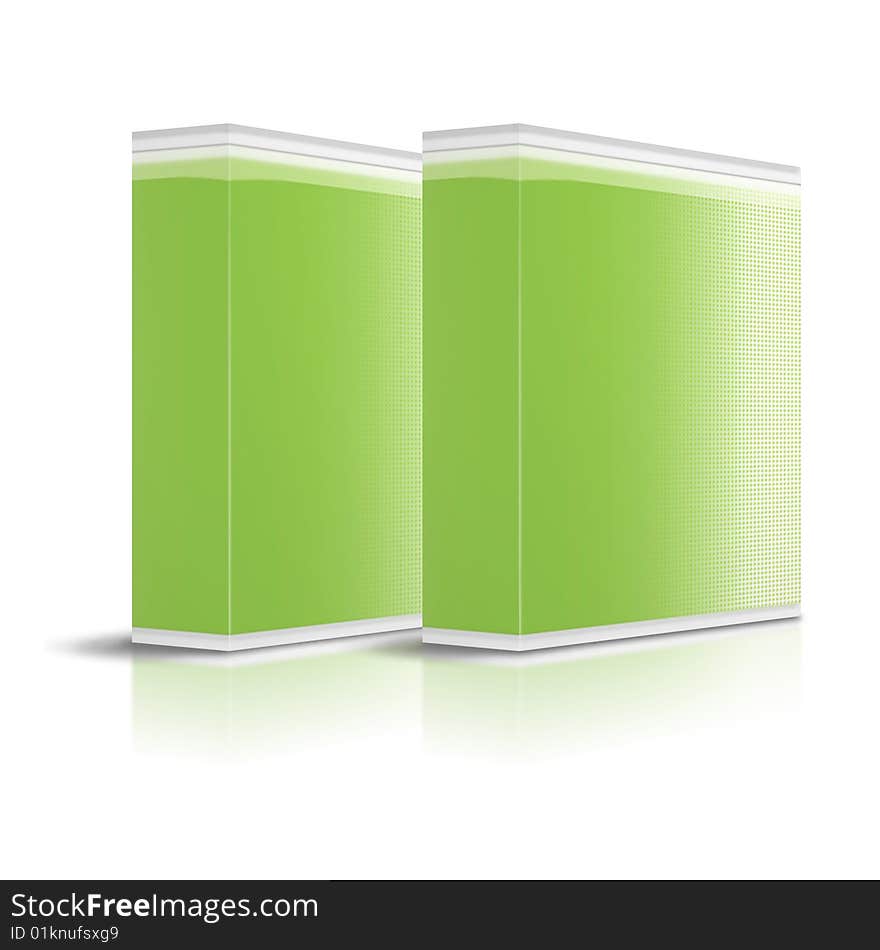 Green Cardboard boxes with generic printing