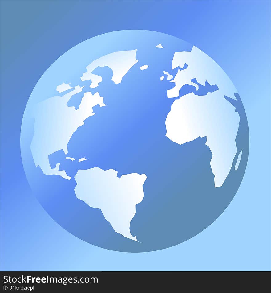 Vector illustration of our beatiful blue planet. Great for logo's. Vector illustration of our beatiful blue planet. Great for logo's.