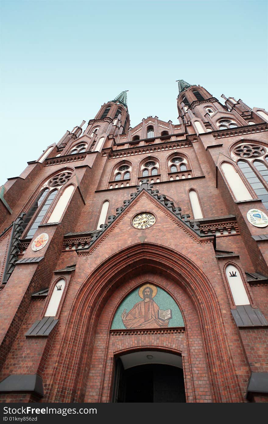 Church With An Icon On The FaÃ§ade