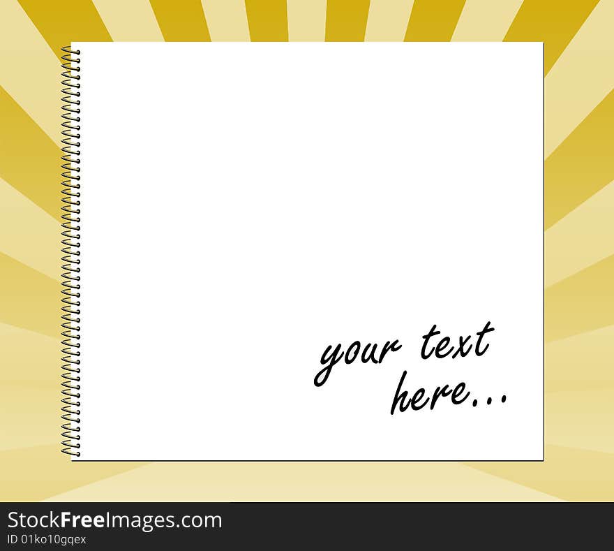 Notebook on a white background. Notebook on a white background