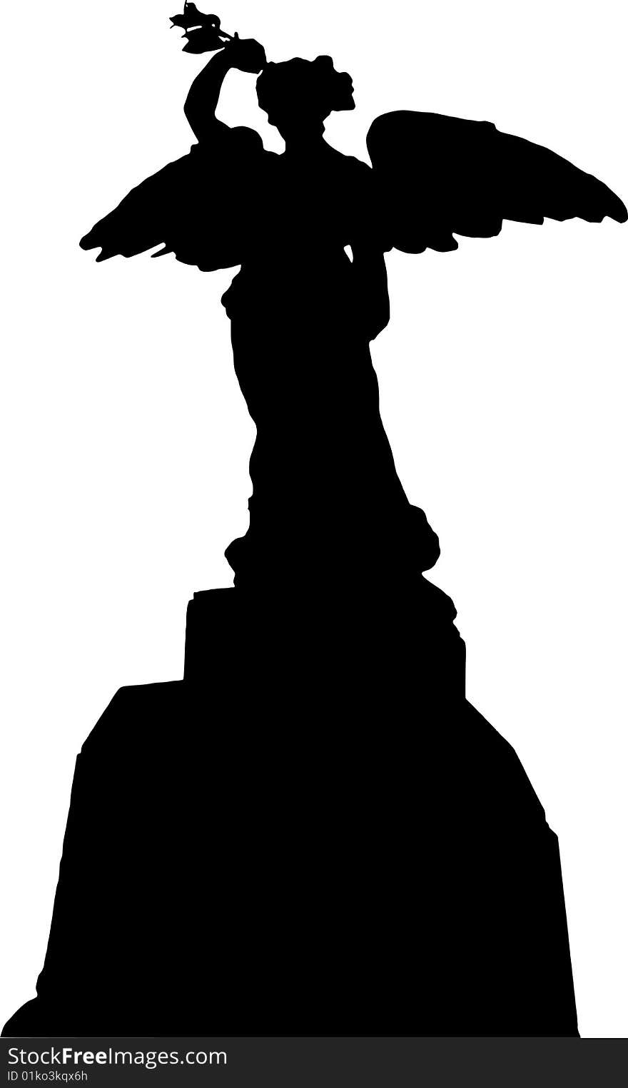 Black World War II Memorial silhouette