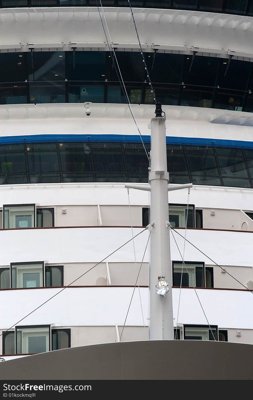 Front detail of white a cruiseship. Front detail of white a cruiseship