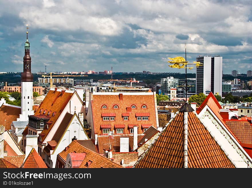 Postcard view of Tallinn