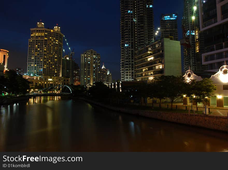 Singapore River by night