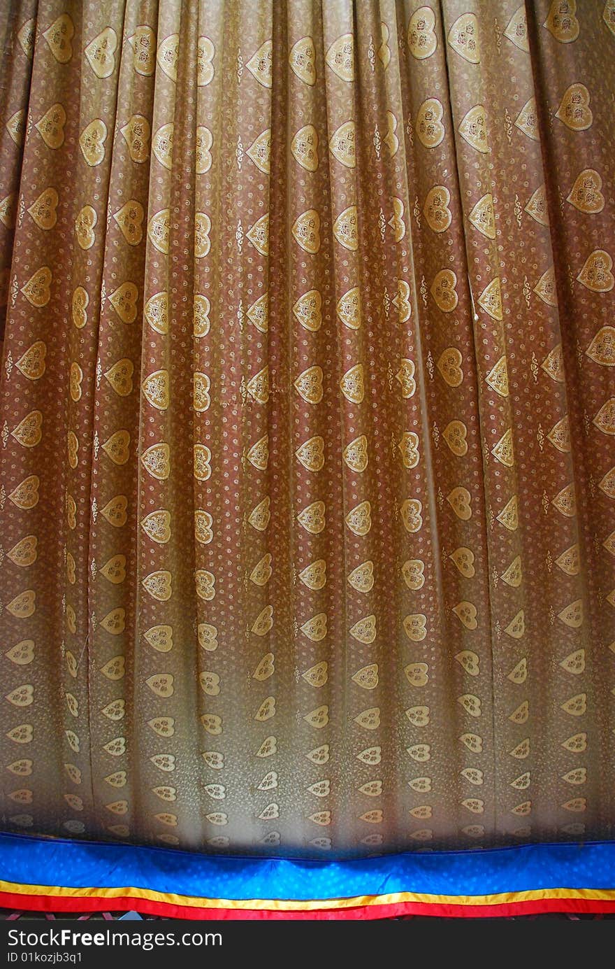 Drapery in Mongolianyurts