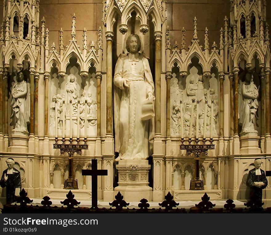 View of some of the Interior of Saint Patrick Cathedral in New York city, USA. View of some of the Interior of Saint Patrick Cathedral in New York city, USA.