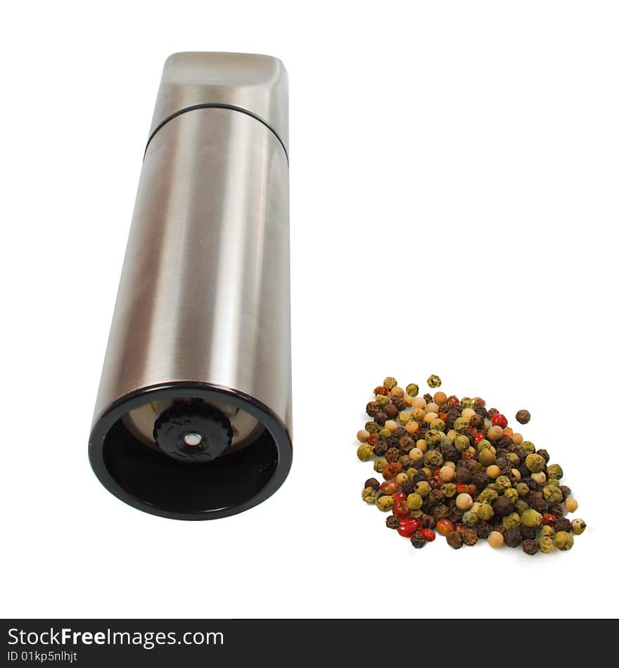 Steel kitchen mill with 4 kinds of pepper seeds