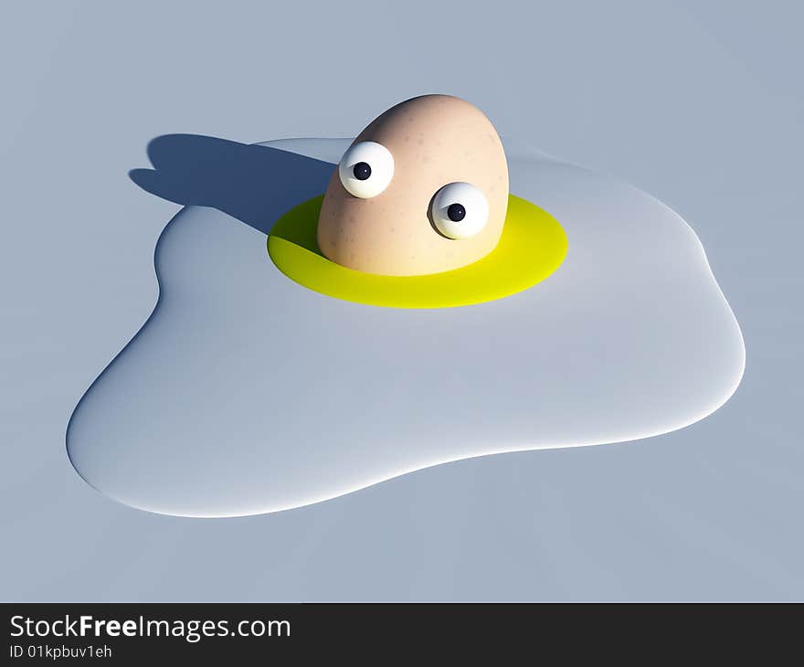 A very melted egg man.