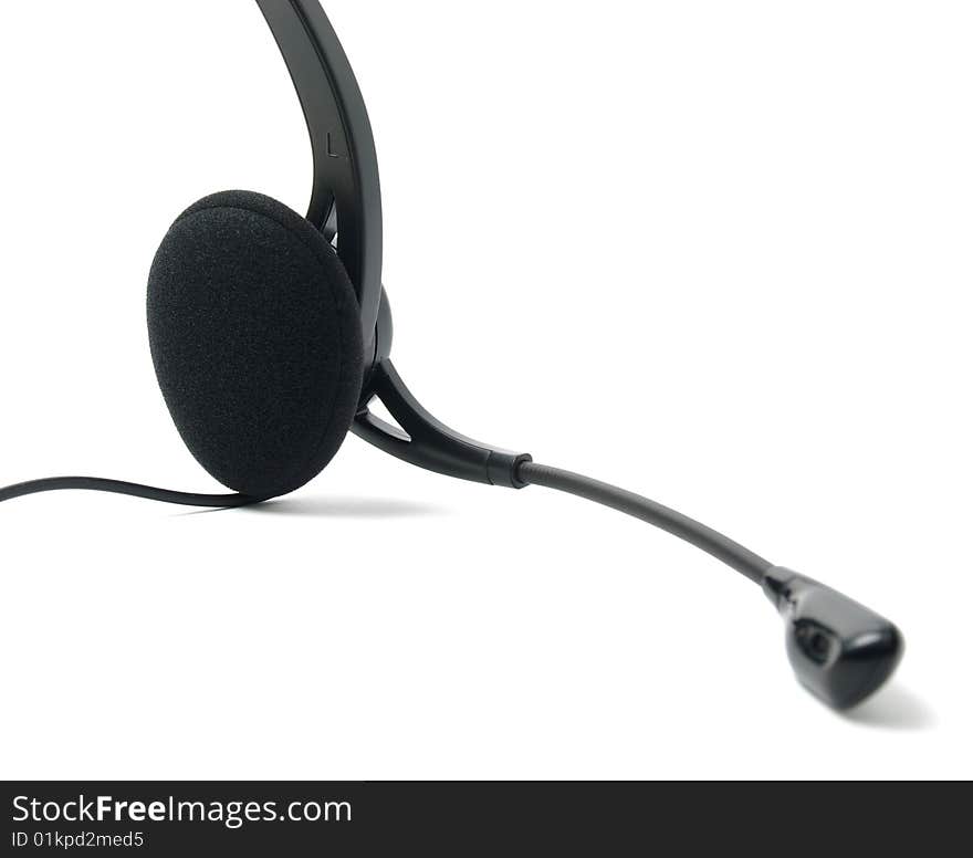 Headphones with mike for suitable contact in internet. Headphones with mike for suitable contact in internet