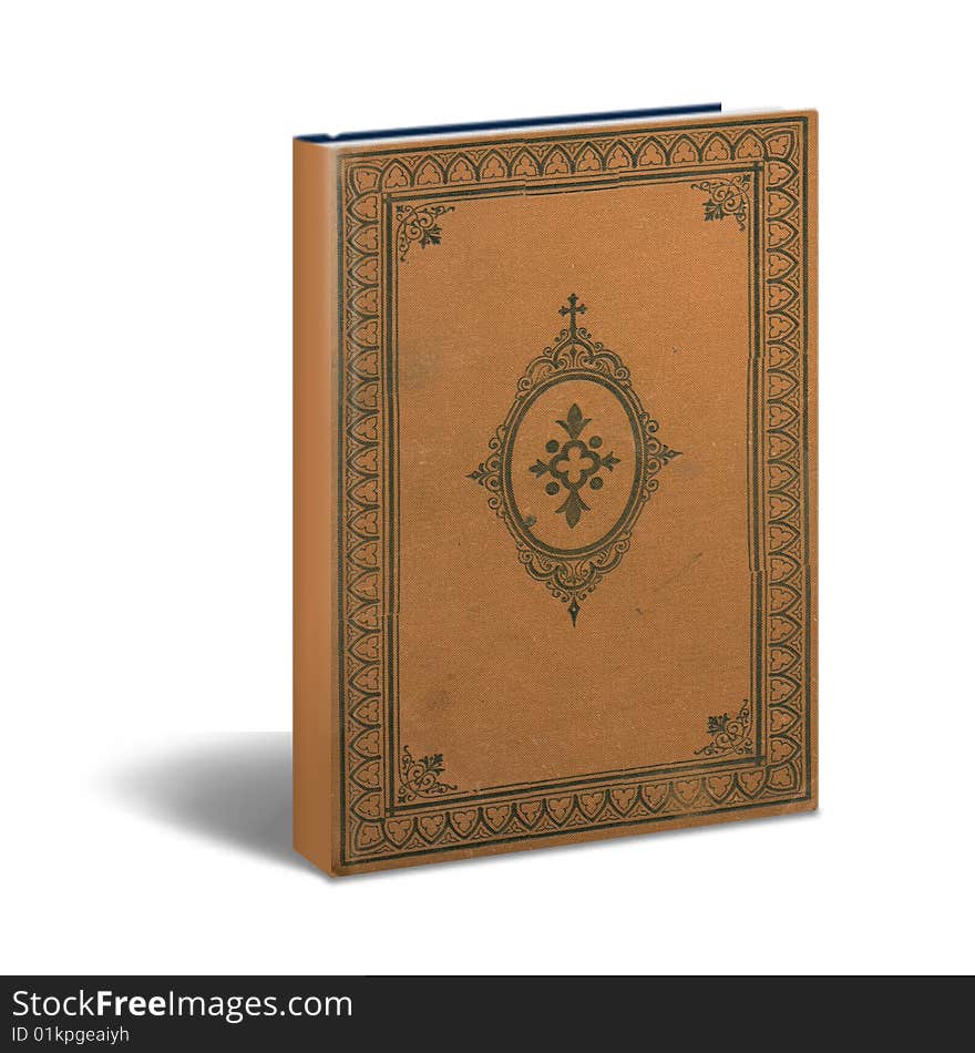 Book with generic design on a white background