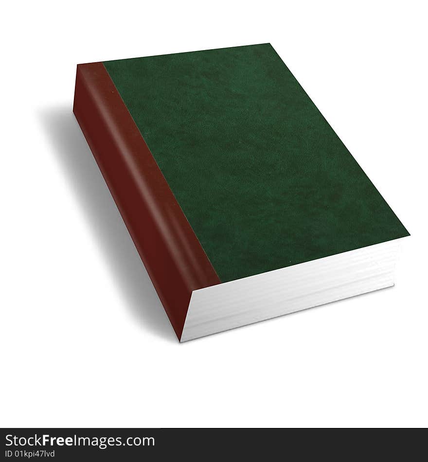 Book with generic design on a white background