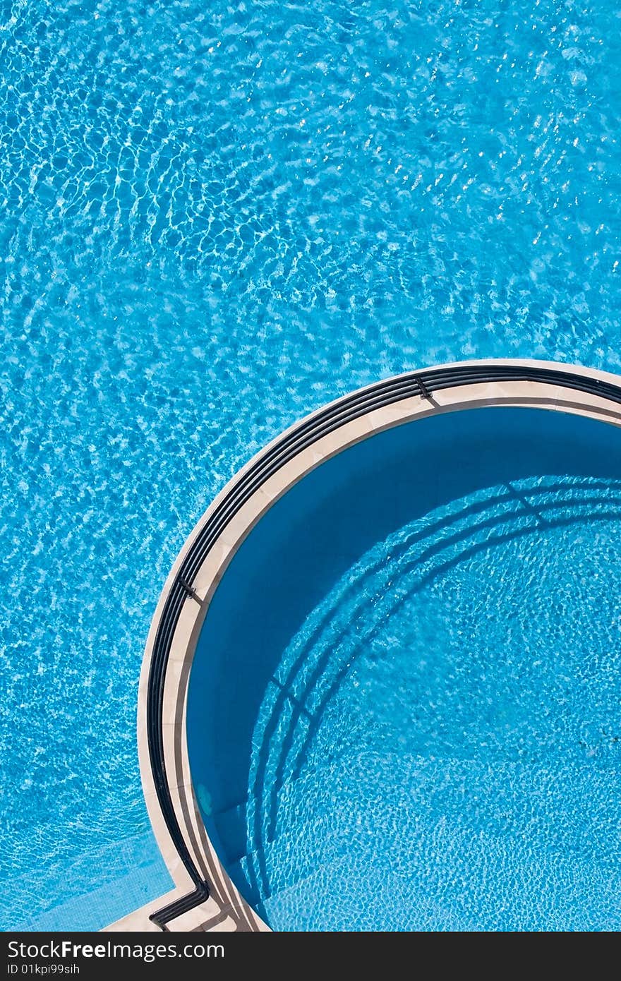 Refreshing in the hotel pool. Refreshing in the hotel pool