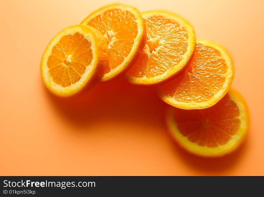 Color orange slices