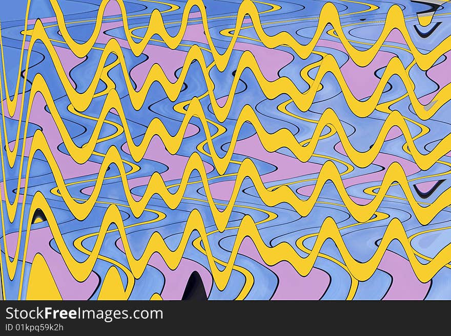 Yellow Waves Background