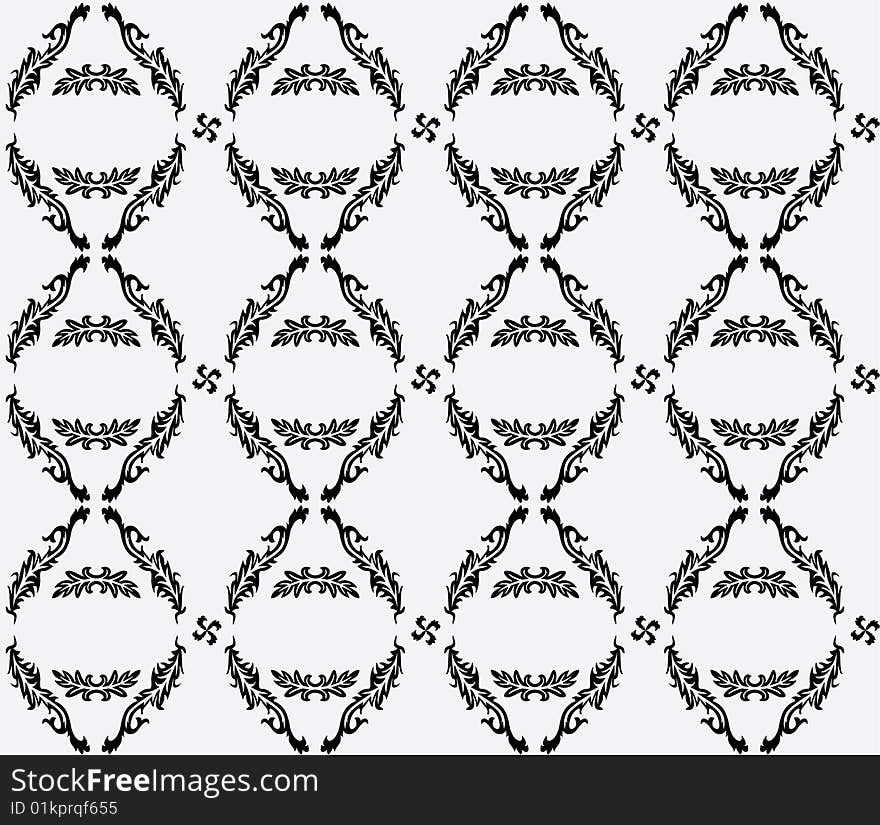 Seamless floral ornament pattern abstraction vector. Seamless floral ornament pattern abstraction vector