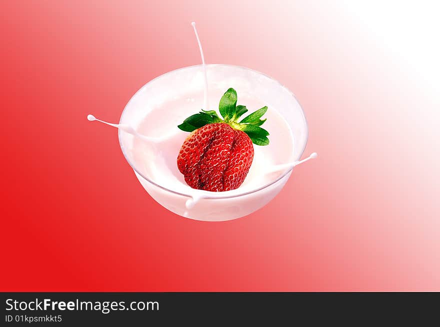 Strawberry yogurt splash.