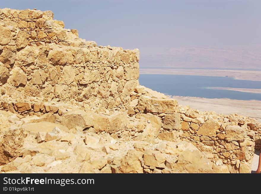 Dead sea and Masada ruins