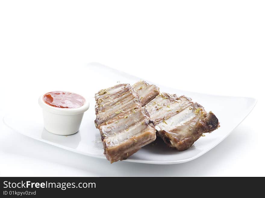 Fresh American Ribs Oregano Bbq Sausace