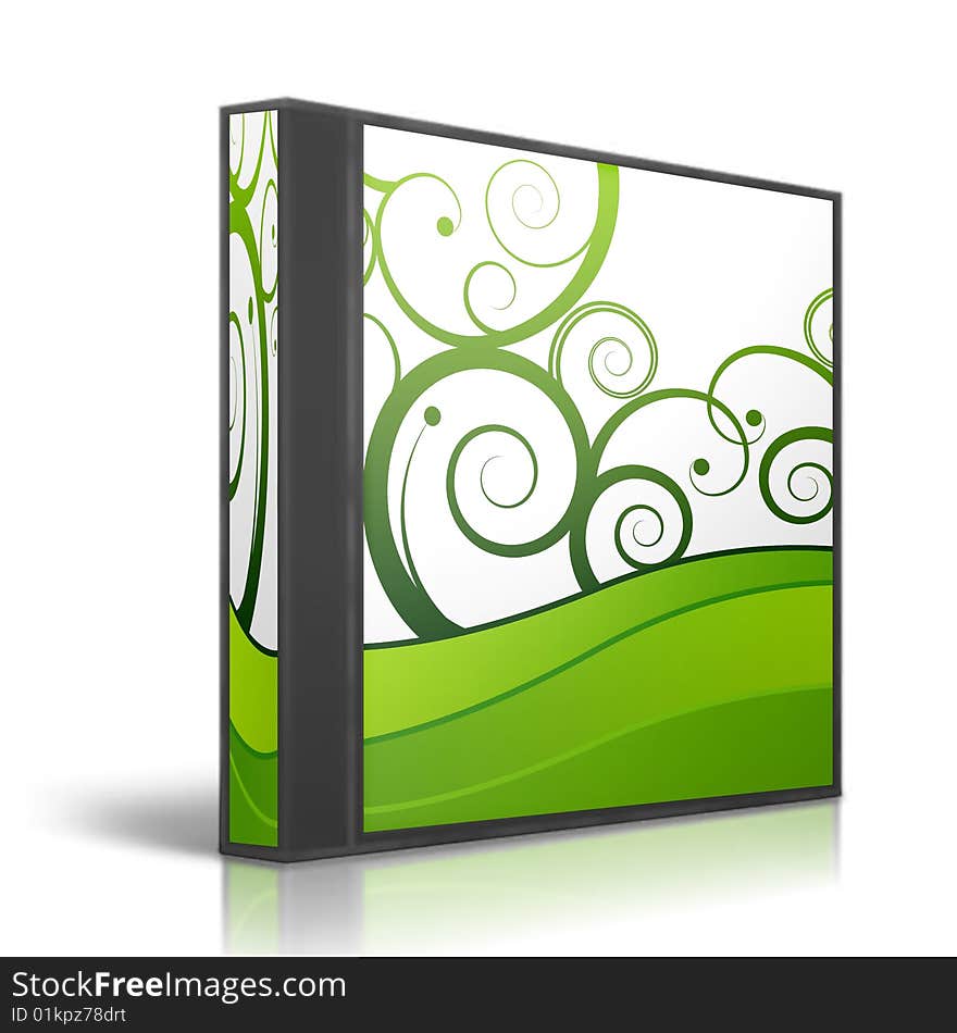 3d Generic DVD Box on a white background