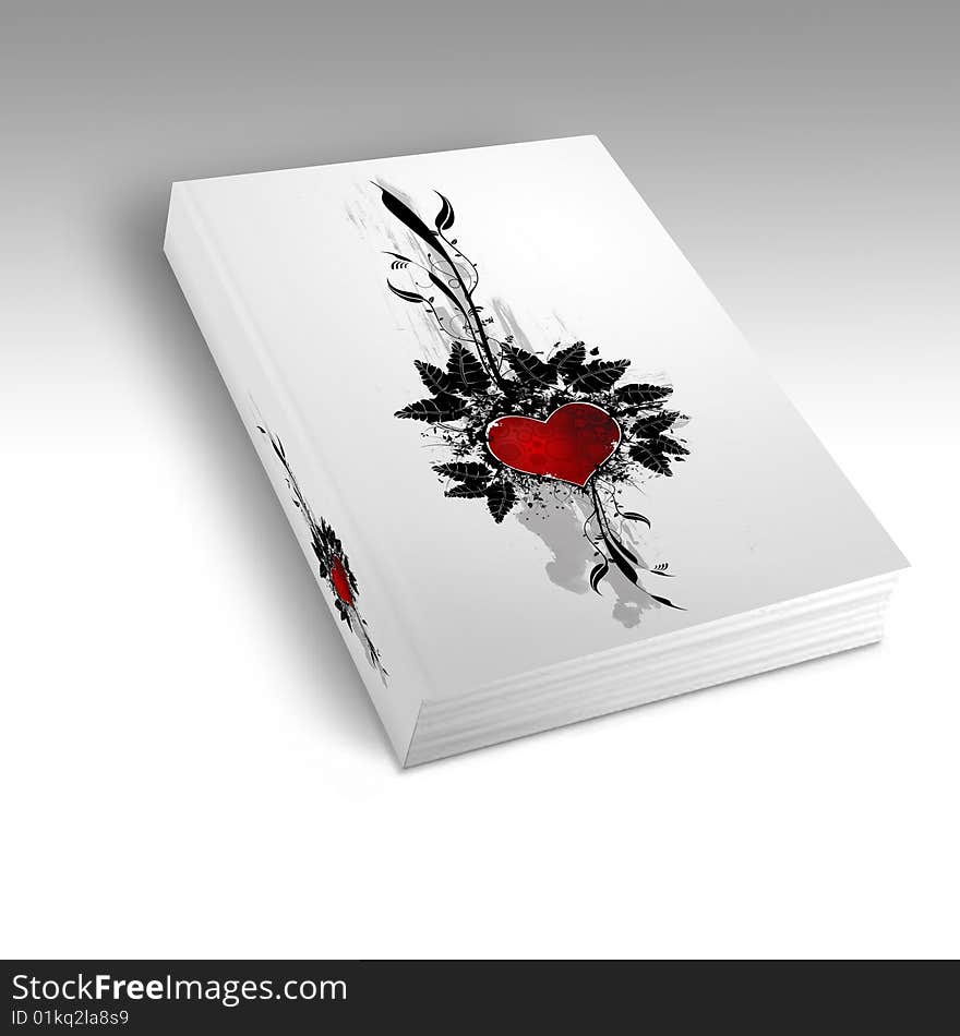 Book with a heart design