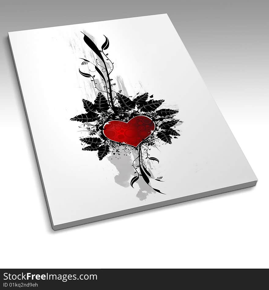 Book with a heart design