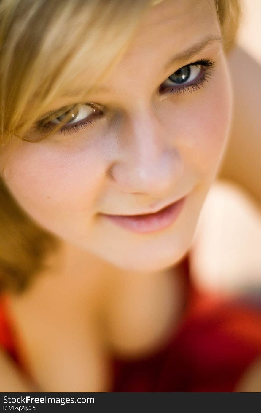 Portrait of a smiling young blonde