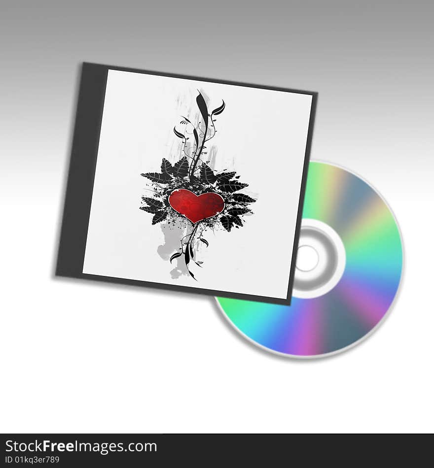 Dvd box with a heart design