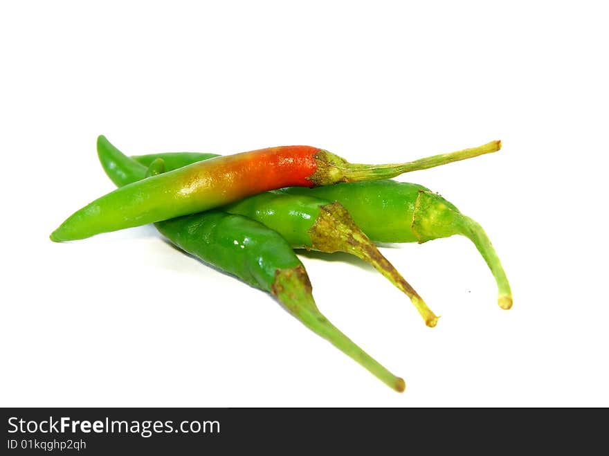 Close up capture on green spicy chili. Close up capture on green spicy chili