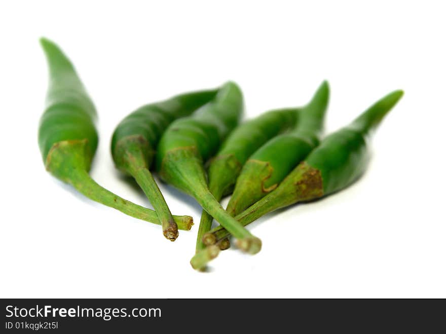 Close up capture on green spicy chili. Close up capture on green spicy chili