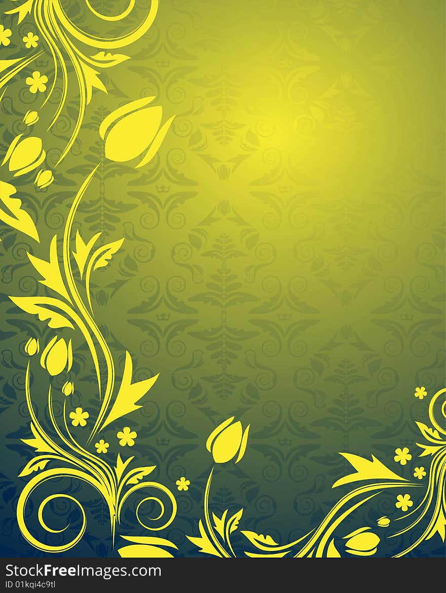 Floral background with place for your text