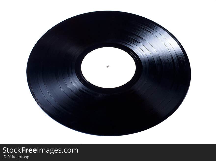 Vinyl record isolated