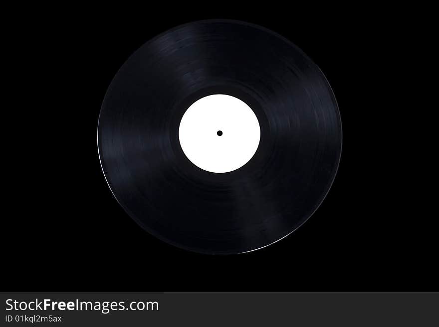 Vinyl Record On Black