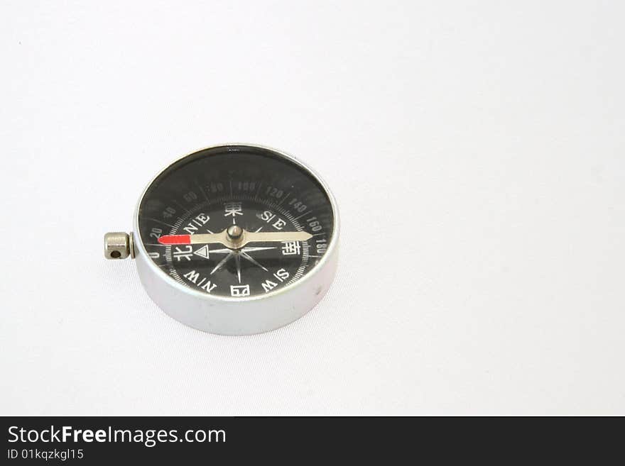 Compass on white background