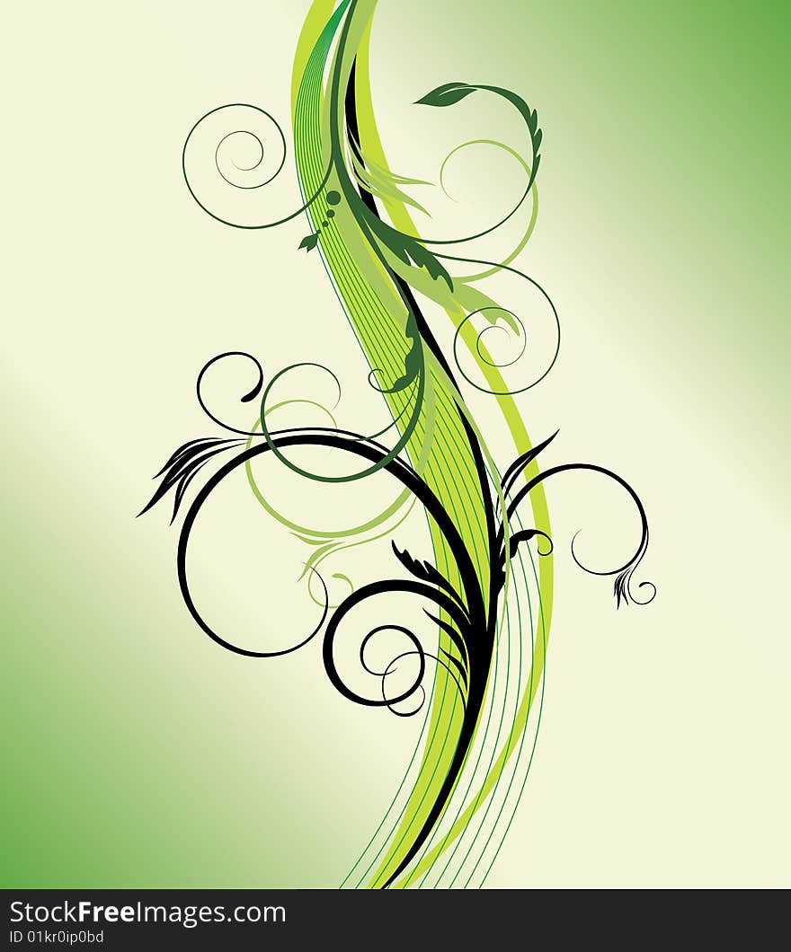 Green floral background. 
vector illustration. Green floral background. 
vector illustration.