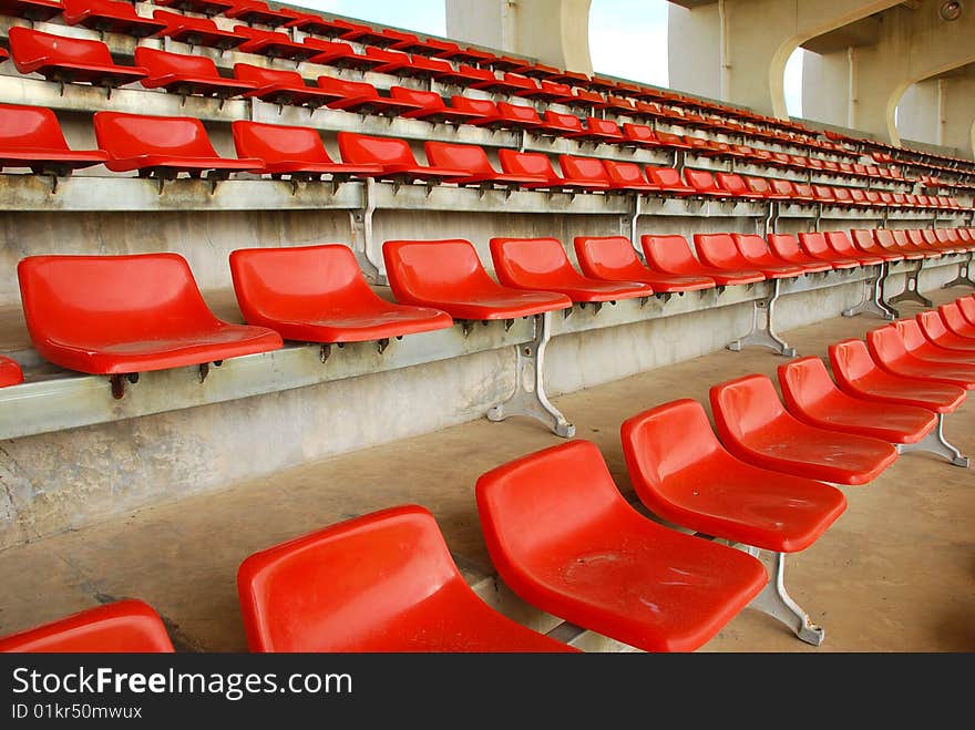 Many Orange Stadium row Chair. Many Orange Stadium row Chair