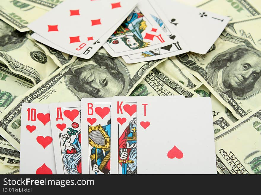 Prize in poker by a combination of cards of Royal flush. The Counterfeit money. Prize in poker by a combination of cards of Royal flush. The Counterfeit money.